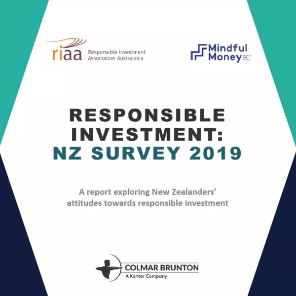 Responsible Investment NZ Survey 2019